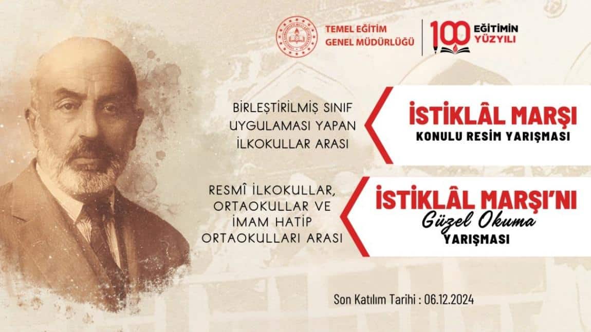 İSTİKLÂL MARŞI'NI GÜZEL OKUMA YARIŞMASI